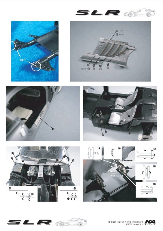 KA Models KE-24009 Mercedes SLR Detail-up Etched part 1/24 – obrázek 2
