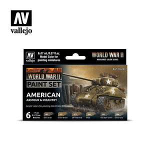 Vallejo 70203 WWII American Armor &amp;amp; Infantry 6x17ml