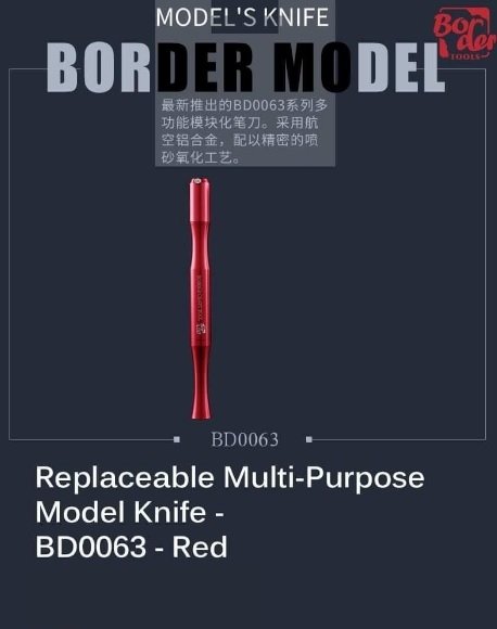 Border Model BD0063 Multi Models Knife 3 in1 Red