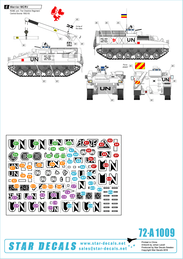 Star Decals 72-A1009 Balkan Peacekeepers (1) British UN Warriors 1/72 – image 2