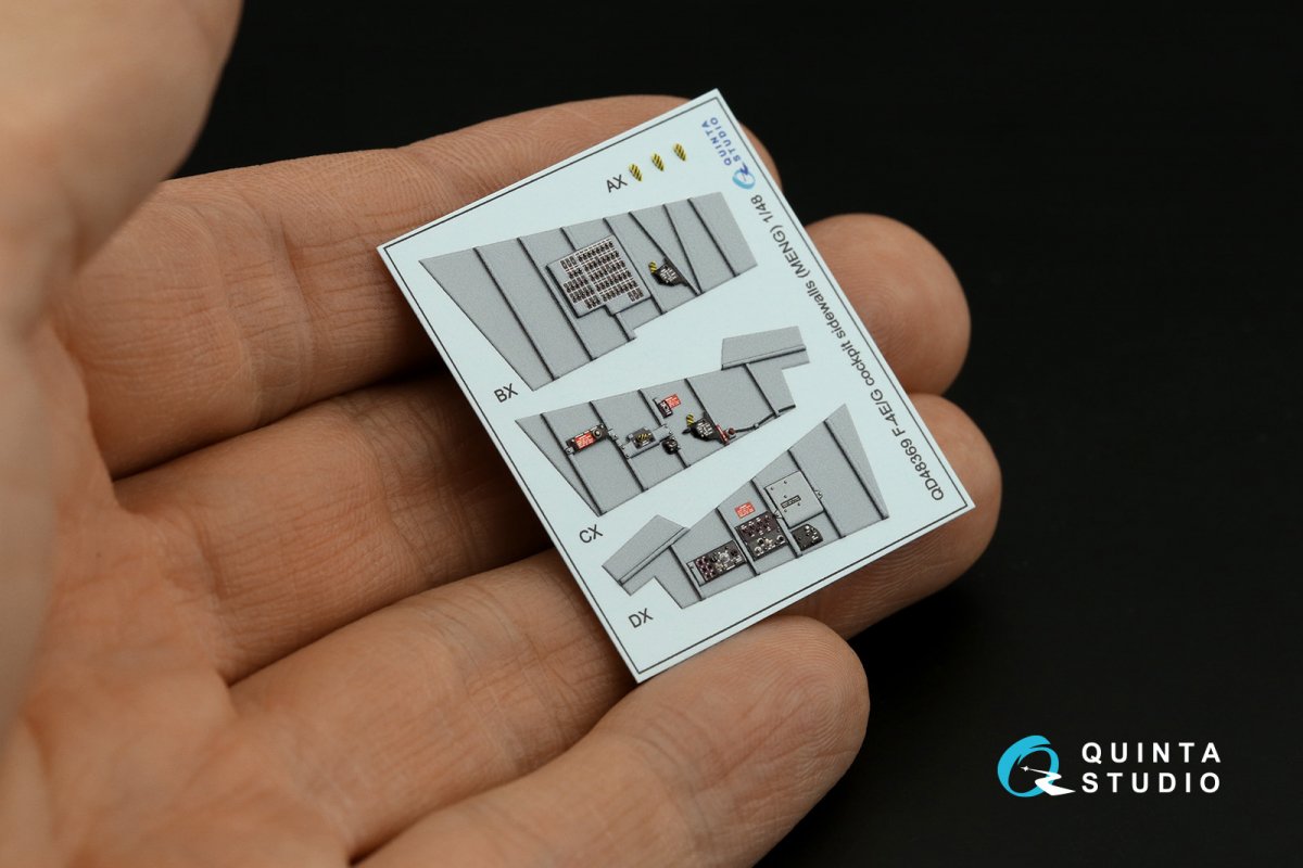 Quinta Studio QD+48387 F-4E early with slatted wing 3D-Printed &amp;amp; coloured Interior on decal paper (Meng) (with 3D-printed resin parts) 1/48 – zdjęcie 4