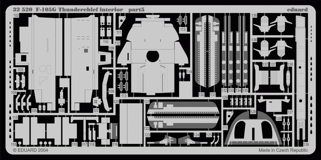 Eduard 32520 F-105G interior 1/32 TRUMPETER – obrázek 2