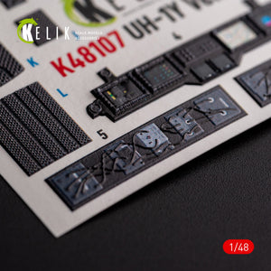 KELIK K48107 UH-1Y &amp;quot;Venom&amp;quot; - interior 3D decals for Zimi Model/KittyHawk kit 1/48 – obrázek 3