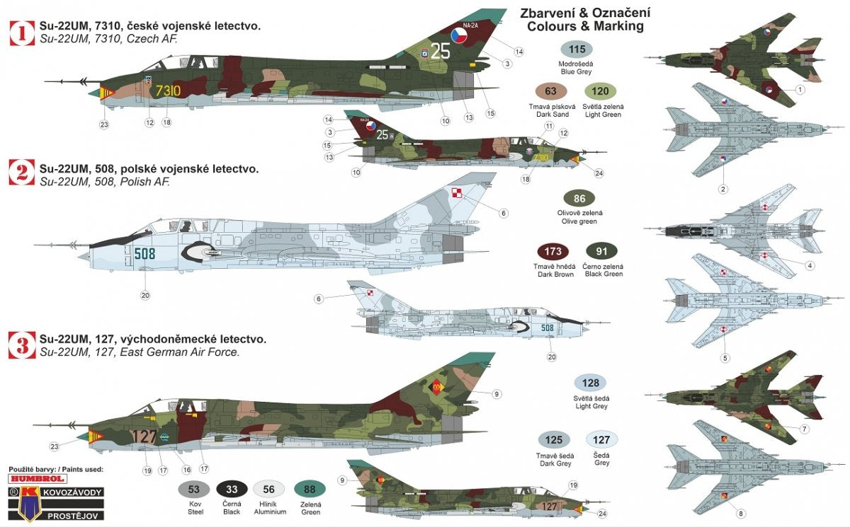 Kovozavody Prostejov KPM0207 Su-22UM Warshaw Pact 1/72 – image 2