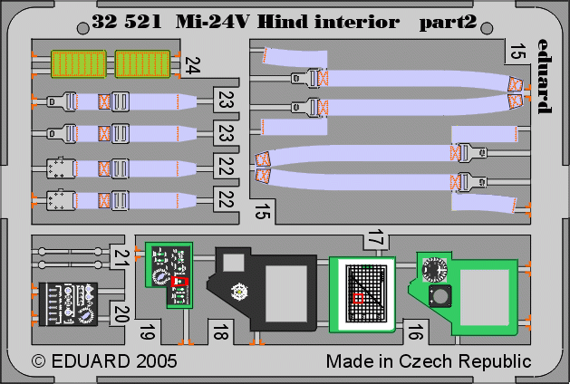 Eduard 32521 Mi-24V Hind intérieur 1/35 TRUMPETER