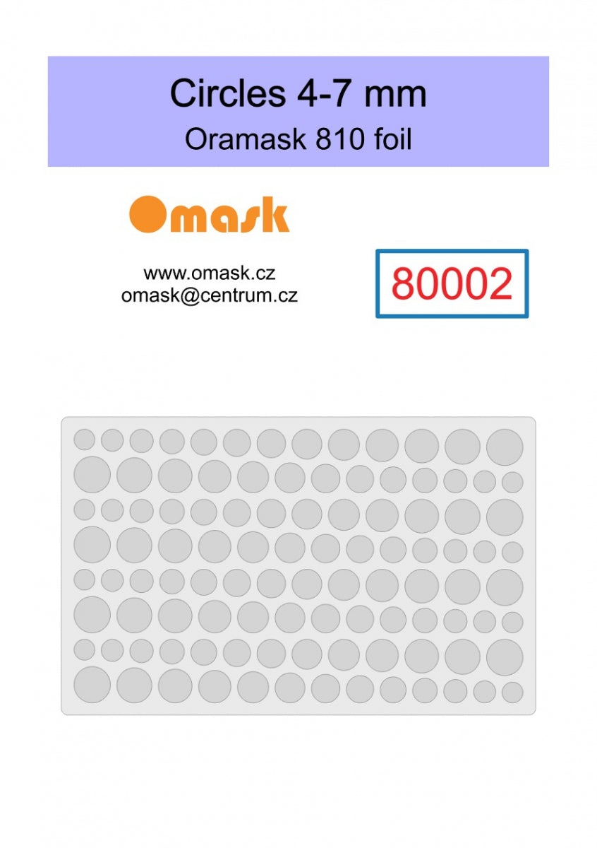 Omask 80002 Circles 4-7 mm (Oramask 810 foil)