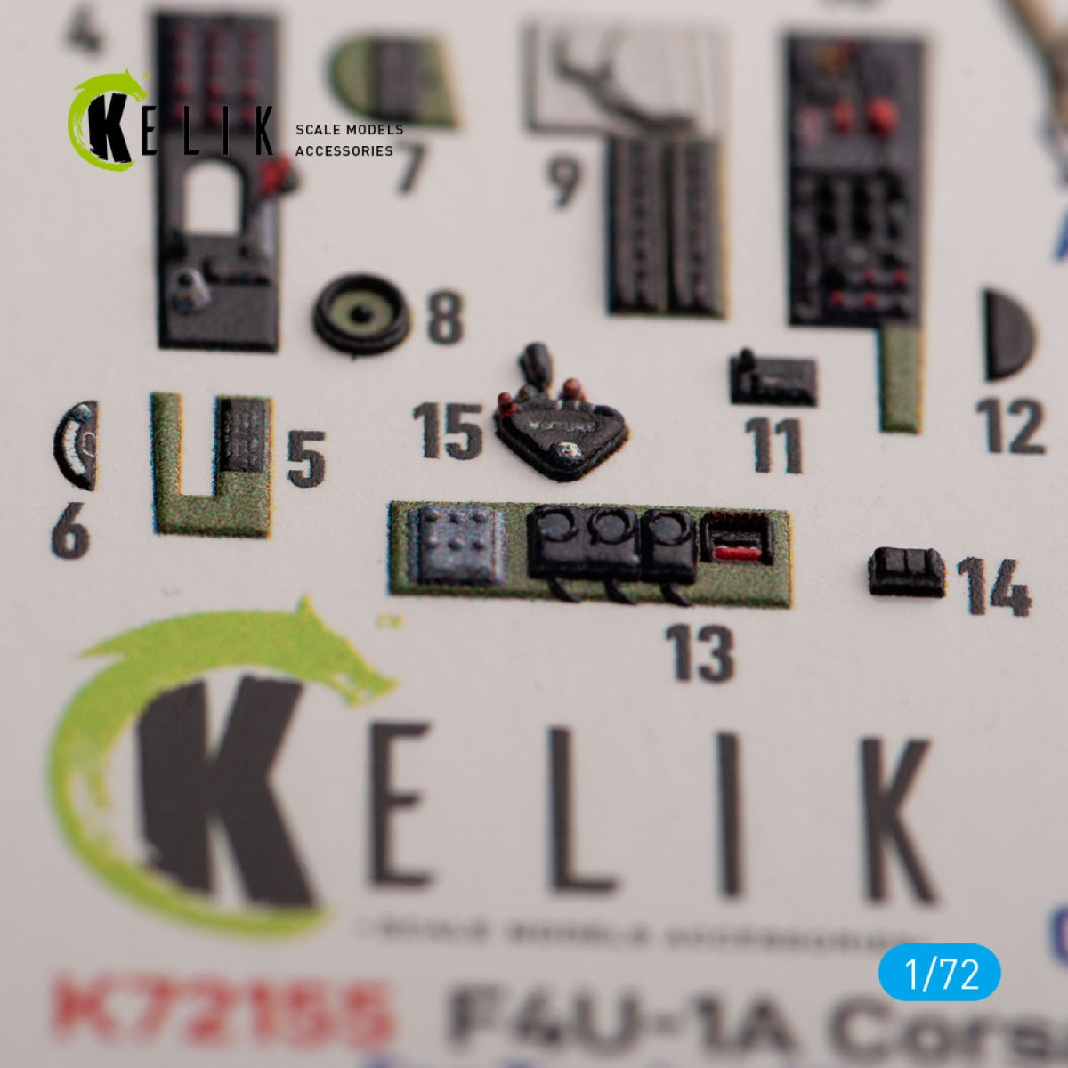 KELIK K72155 F4U-1A Corsair - interior 3D decals for Tamiya kit 1/72 – image 4