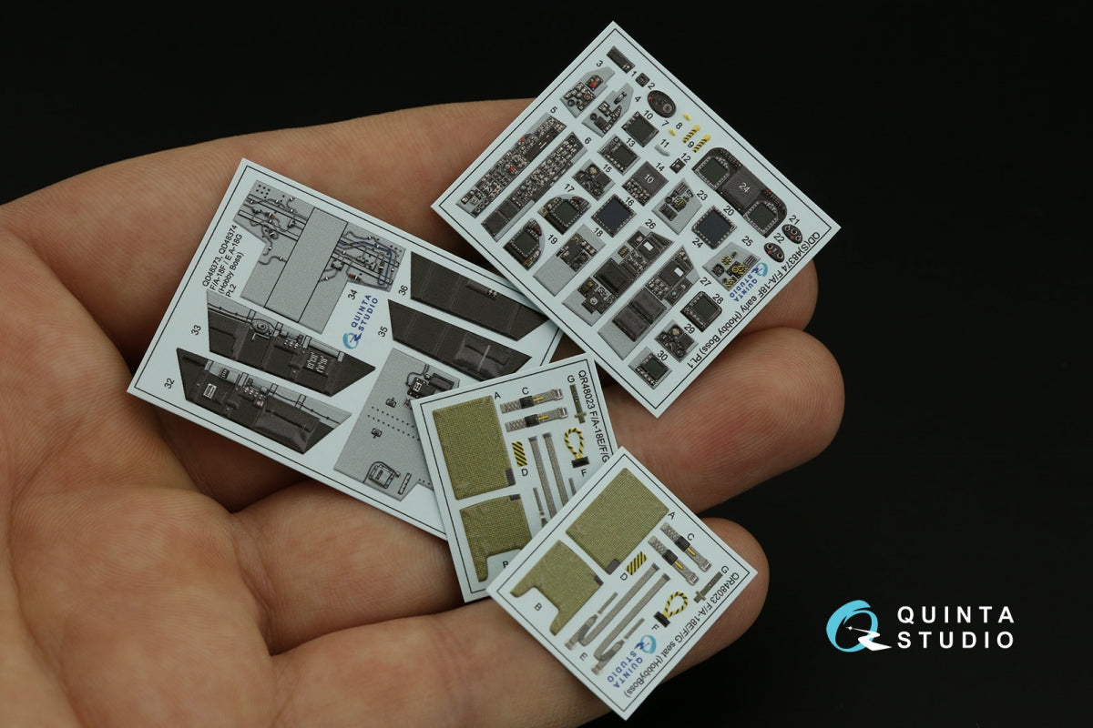 Quinta Studio QD48374 F/A-18F early 3D-Printed &amp;amp; colored Interior on decal paper (Hobby Boss) 1/48 – Bild 5