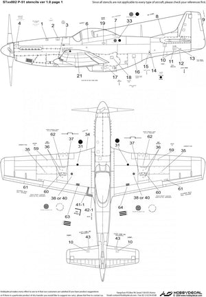 HobbyDecal ST48002V1 P-51 Stencils ver 1 1/48 – Bild 2