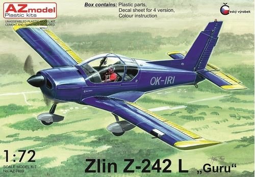 AZmodel AZ7609 Zlin Z-242L Guru Civil service 1/72