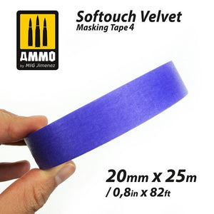 AMMO of Mig Jimenez 8243 SOFTOUCH VELVET MASKING TAPE 4 (20mm X 25M) – Bild 2