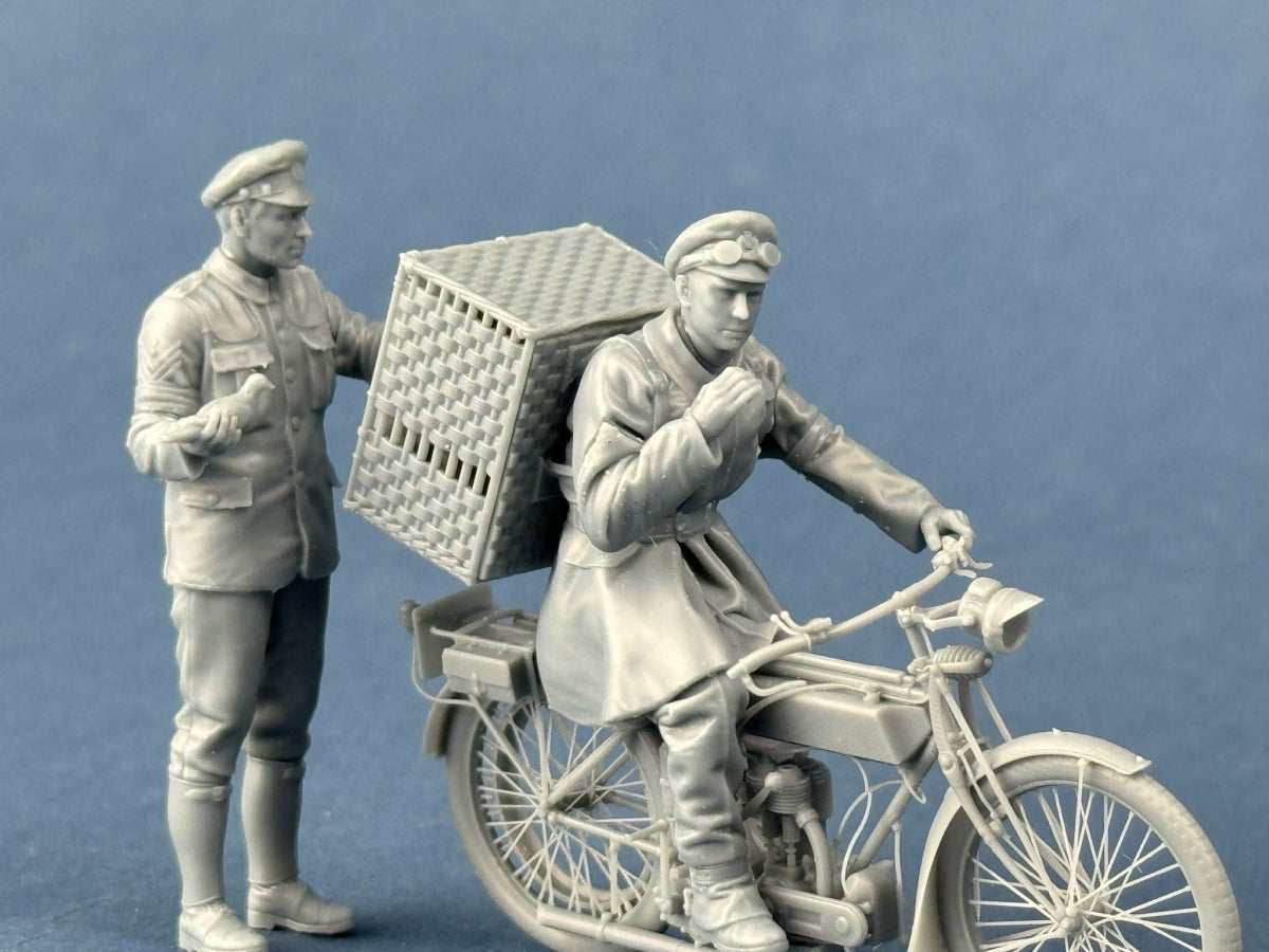 Copper State Models F32-062 British Dispatch Rider taking carrier pigeons to the front line 1/32 – Bild 2