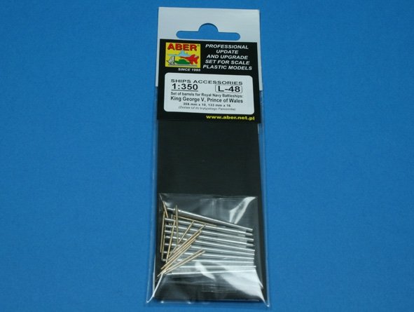 Aber 350L-48 Set of barrels 356mm x 10; 133mm x 16 for King George V, Prince of Wales 1/350 – image 5
