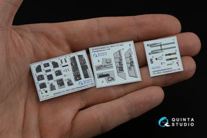 Quinta Studio QD48283 F/A-18A / C early 3D-Printed &amp;amp; colored Interior on decal paper (Hasegawa) 1/48 – obrázek 3