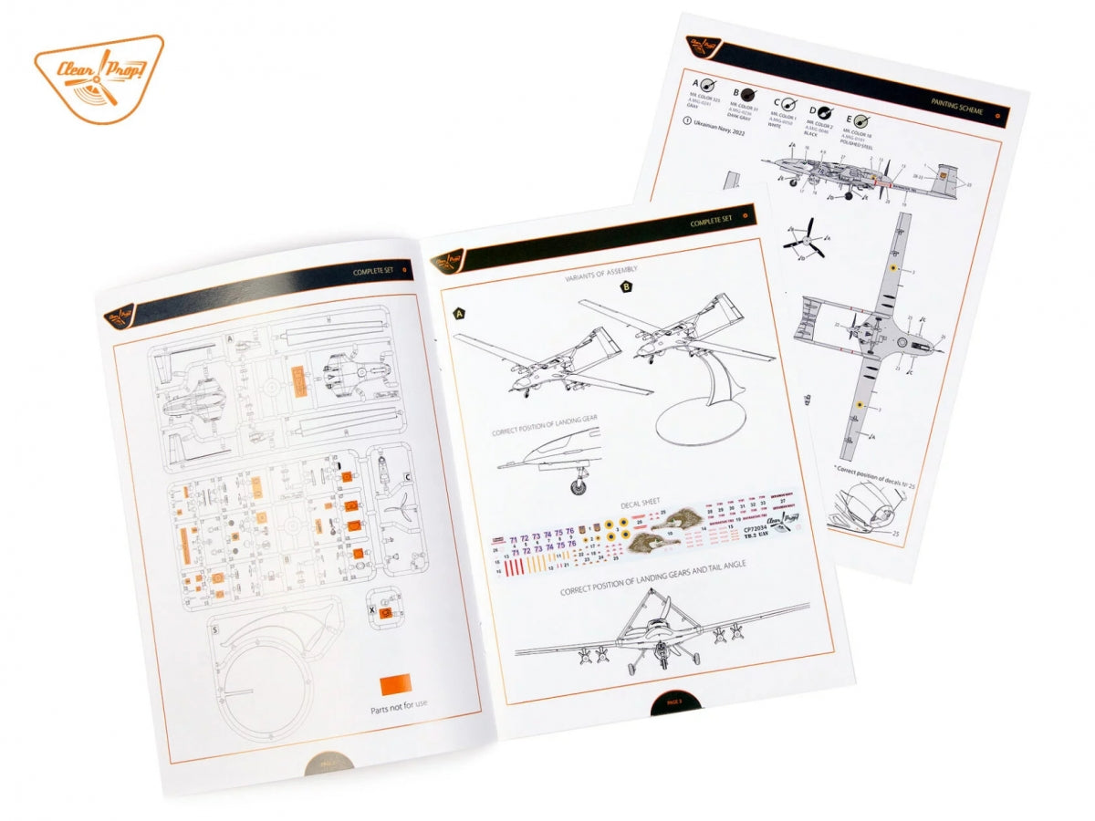 Clear Prop! CP72034 TB.2 UAV UKRAINIAN NAVY STARTER KIT 1/72 – imagen 8