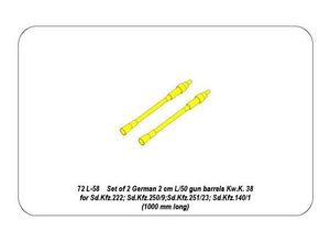 Aber 72L-58 Set of 2 gun barrels KwK 38 1/72 – image 5