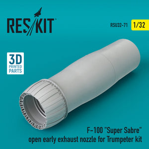 RESKIT RSU32-0071 F-100 &amp;quot;SUPER SABER&amp;quot; OPEN EARLY EXHAUST NOZZLE FOR TRUMPETER KIT 1/32 – Bild 2