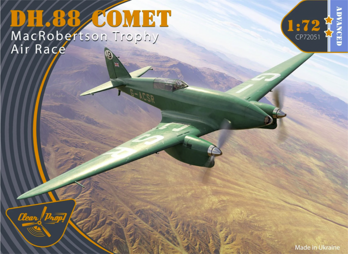 Clear Prop! CP72051 DH.88 COMET DH.88 Comet MacRobertson Trophy Air Race ADVANCED KIT 1/72