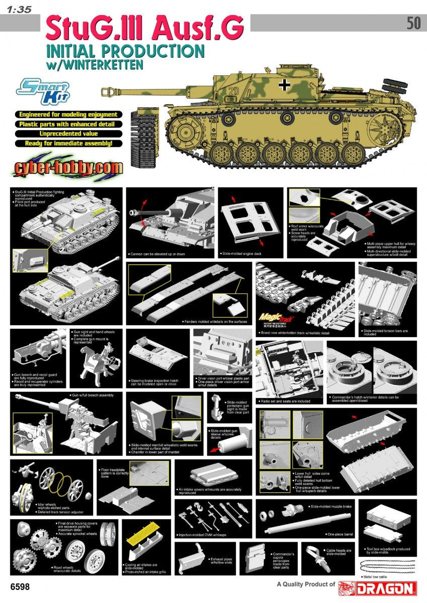 Cyber Hobby 6598 StuG.III Ausf.G Initial 1/35 – image 2