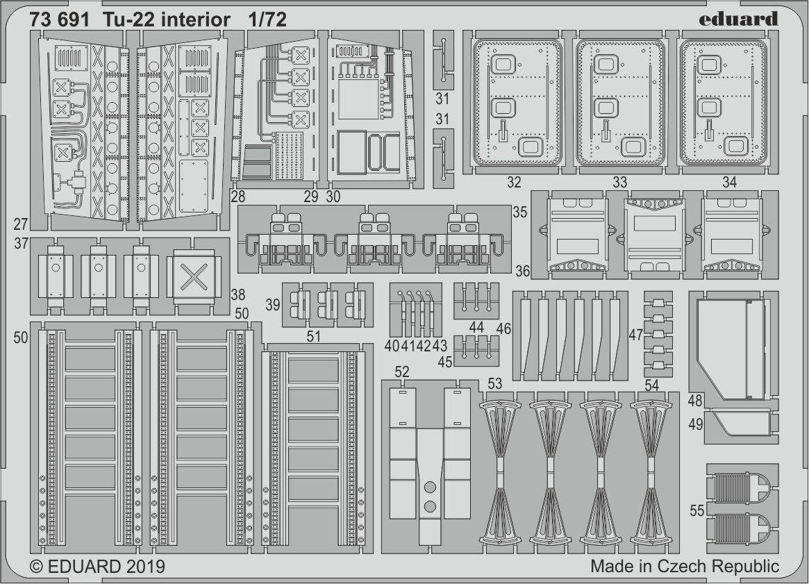 Eduard 73691 Tu-22 interior 1/72 TRUMPETER – image 2