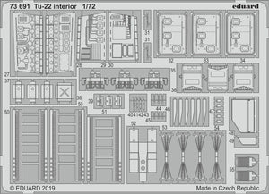 Eduard 73691 Tu-22 interior 1/72 TRUMPETER – image 2