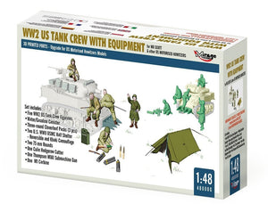 Mirage Hobby 480006 WW2 US Tank Crew With Equipment For M8 Scott And Other US Motorized Howitzers 1/48 – image 4
