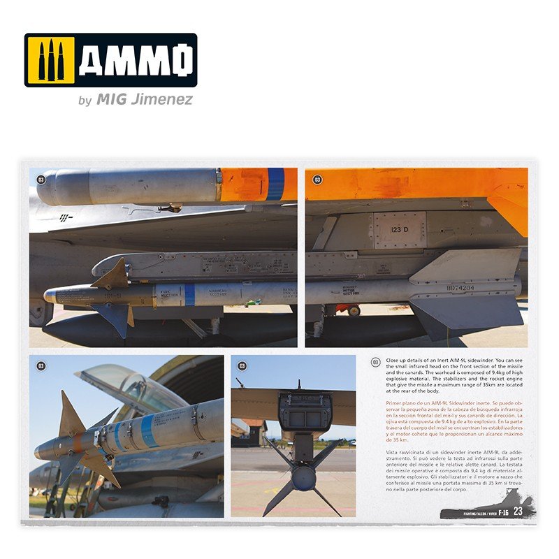 AMMO of Mig Jimenez 6029 F-16 Fighting Falcon / VIPER. Visual Modelers Guide Multilingual (Eng, Spa, Ita) – obrázek 3