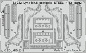Eduard 33222 Lynx Mk.8 seatbelts STEEL REVELL 1/32 – image 2