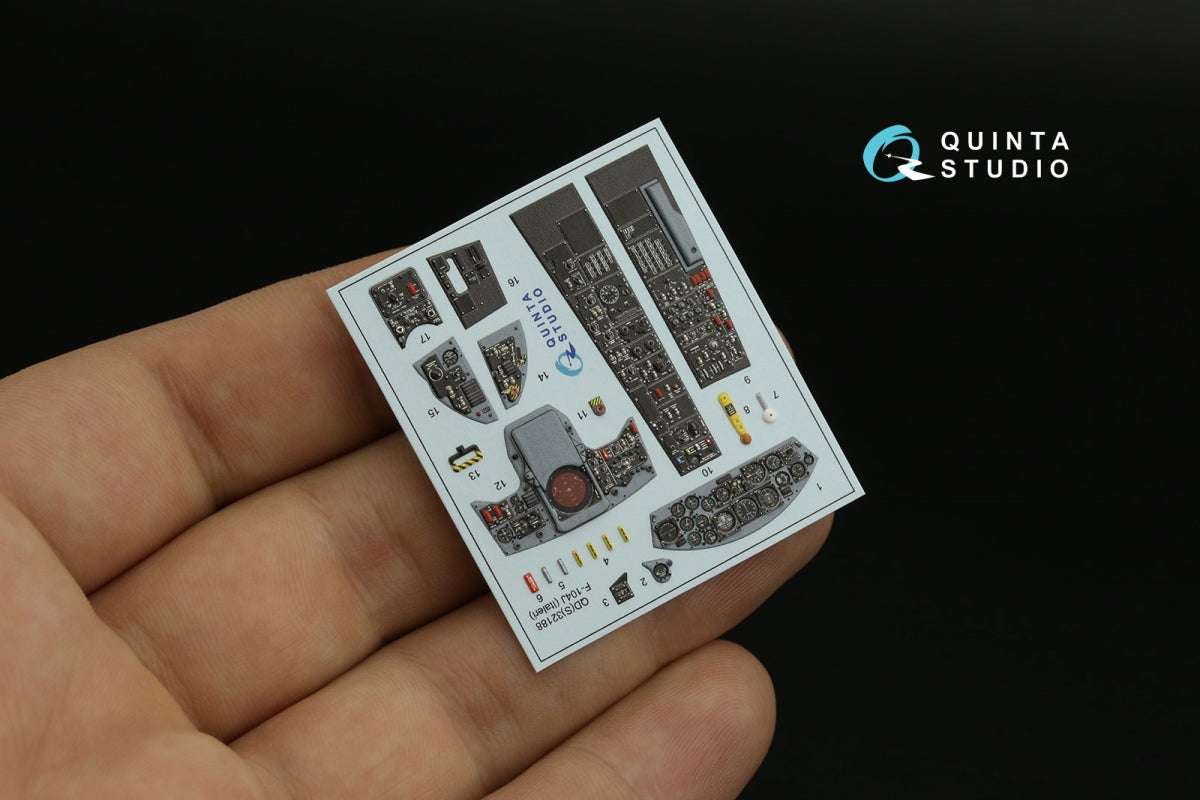 Quinta Studio QDS-32188 F-104J 3D-Printed colored Interior on decal paper (Italeri) (small version) 1/32 – image 5
