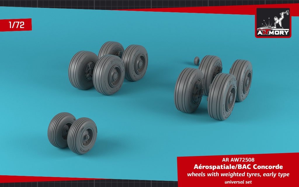 Armory Models AW72508 Concorde wheels w/ weighted tires, early 1/72 – image 4