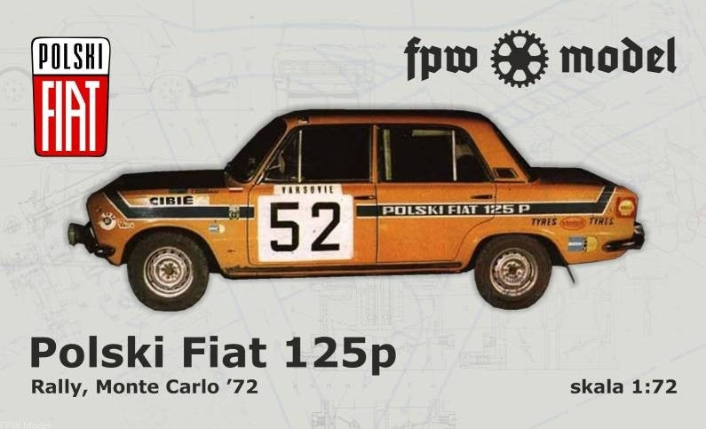 FPW Model 72605 Fiat 125p, Rally Monte Carlo &amp;#39;72 1/72