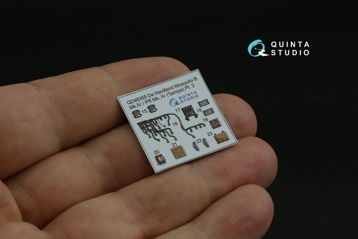 Quinta Studio QD48355 DH Mosquito B Mk.IV/PR Mk.IV 3D-Printed &amp;amp; colored Interior on decal paper (Tamiya) 1/48 – Bild 3