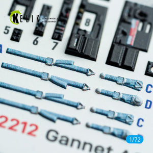 Kelik K72212 Gannet AS1/AS4 - interior 3D decals for Revell kit 1/72