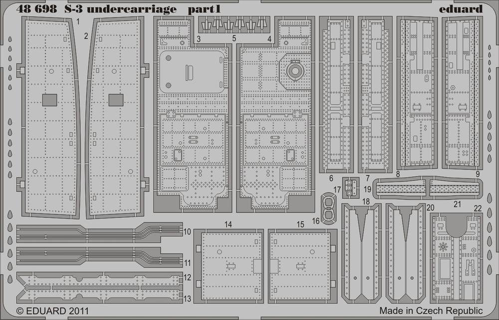 Eduard 48698 S-3 undercarriage 1/48 Italeri – Bild 2