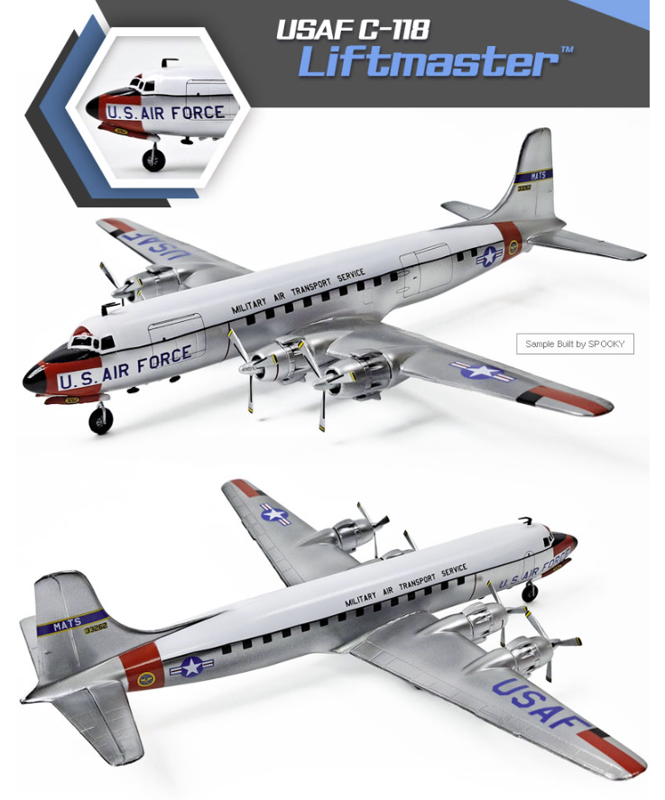 Academy 12634 USAF C-118 Liftmaster 1/144 – immagine 6