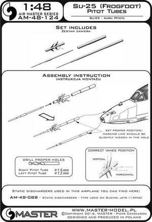 Master AM-48-124 Sukhoi Su-25 (Frogfoot) - Pilot Tubes 1/48 – image 4