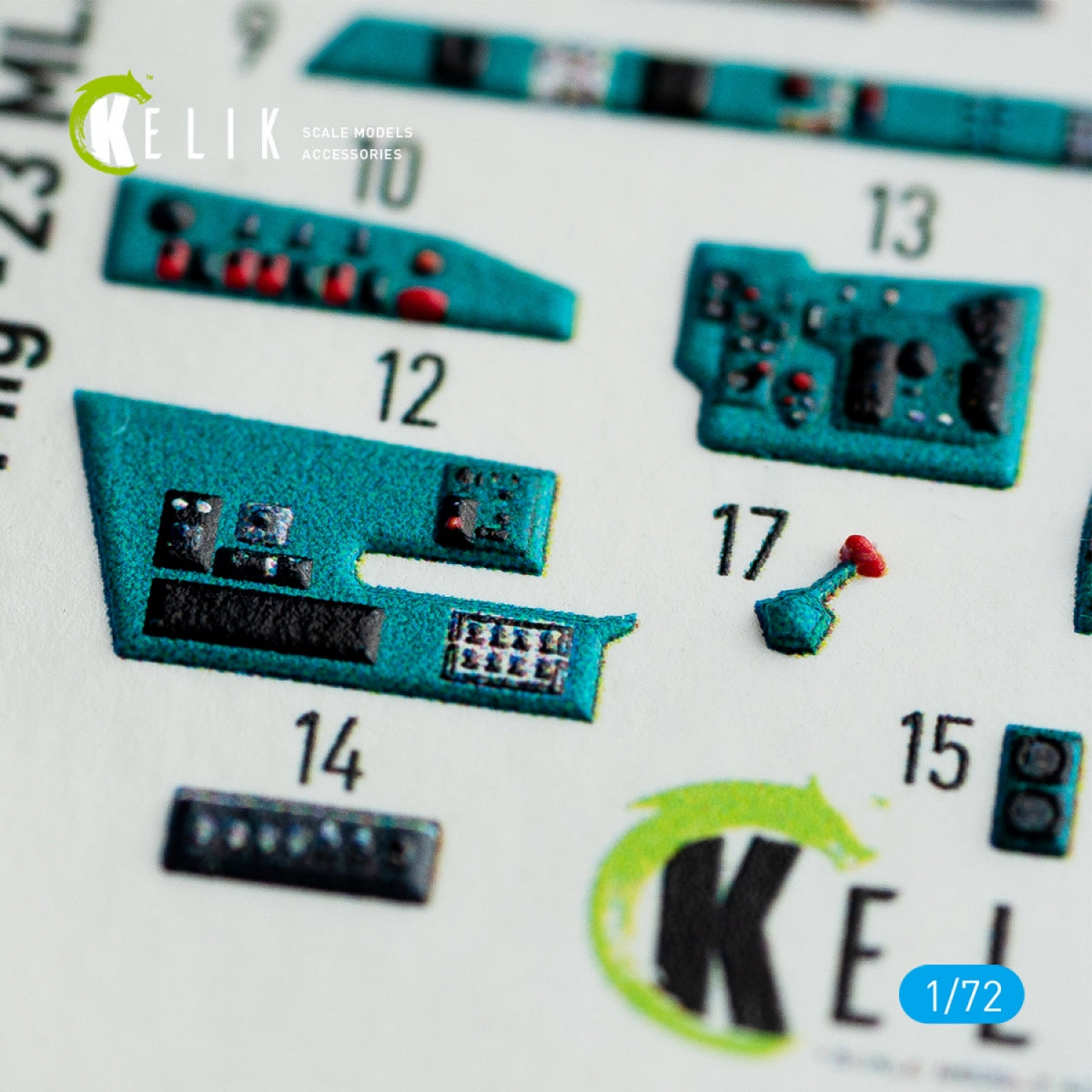 KELIK K72057 Décalcomanies 3D intérieures pour kit Clearprop 1/72 MIG-23 ML/MLA – image 4