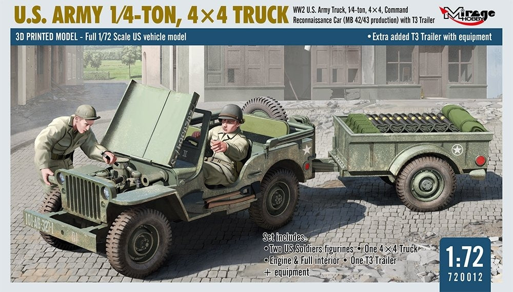 Mirage Hobby 720012 US ARMY 1/4‑TON, 4×4 TRUCK 1/72 – Bild 2