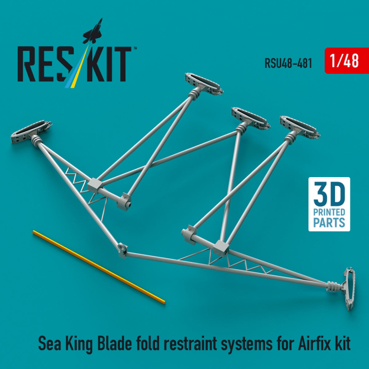 RESKIT RSU48-0481 Sea King blade fold restraint systems for Airfix kit (3D Printed) 1/48