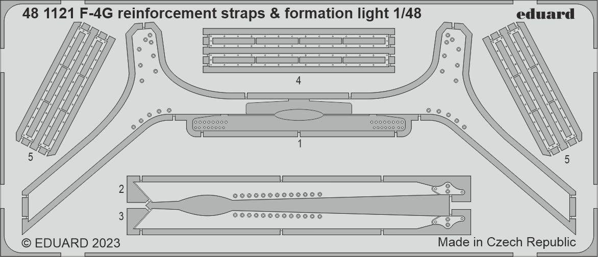Eduard 481121 F-4G reinforcement straps &amp;amp; formation lights MENG 1/48