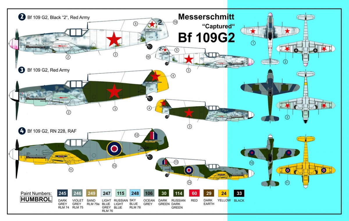 AZmodel AZ7496 Messerschmitt Bf 109Ga-2 &amp;quot;Captured&amp;quot; 1/72 – image 2