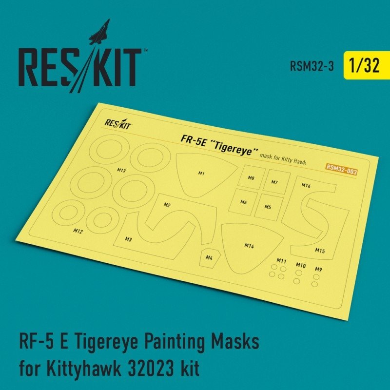 Masques de peinture RESKIT RSM32-0003 RF-5 E Tigereye pour kit Kittyhawk 32023 1/32
