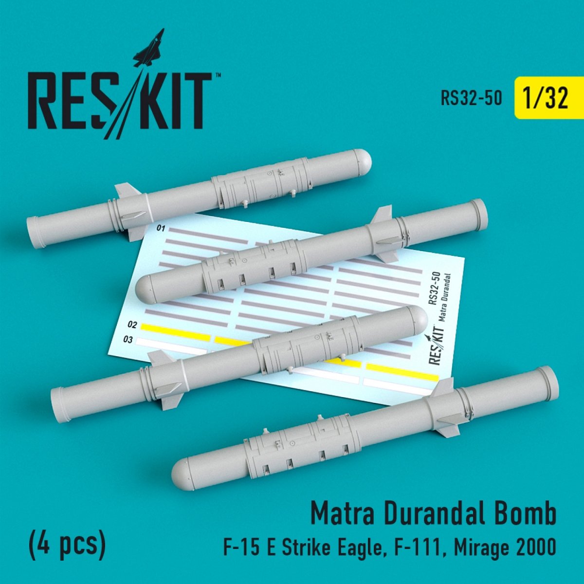 RESKIT RS32-0050 MATRA DURANDAL BOMBS (4PCS) 1/32
