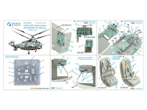 Quinta Studio QD+48358 Ka-27PL Trainer version 3D-Printed colored Interior on decal paper (Hobby Boss) (with 3D-printed resin parts) 1/48 – Bild 14