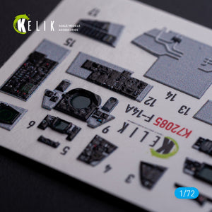 KELIK K72085 F-14A Tomcat - interior 3D decals for Hasegawa kit 1/72 – imagen 8