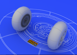 Eduard 648055 Bf 110 E/ F/G main undercarriage wheels 1/48 (EDUARD) – obrázek 2