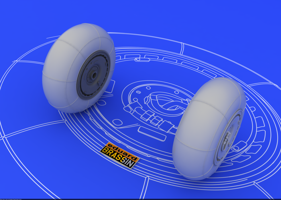 Eduard 648055 Bf 110 E/ F/G main undercarriage wheels 1/48 (EDUARD) – obrázek 2