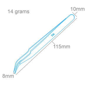 Modelcraft PTW2185-7 Extra Fine Curved Stainless Steel Tweezers (115mm) – obrázek 2