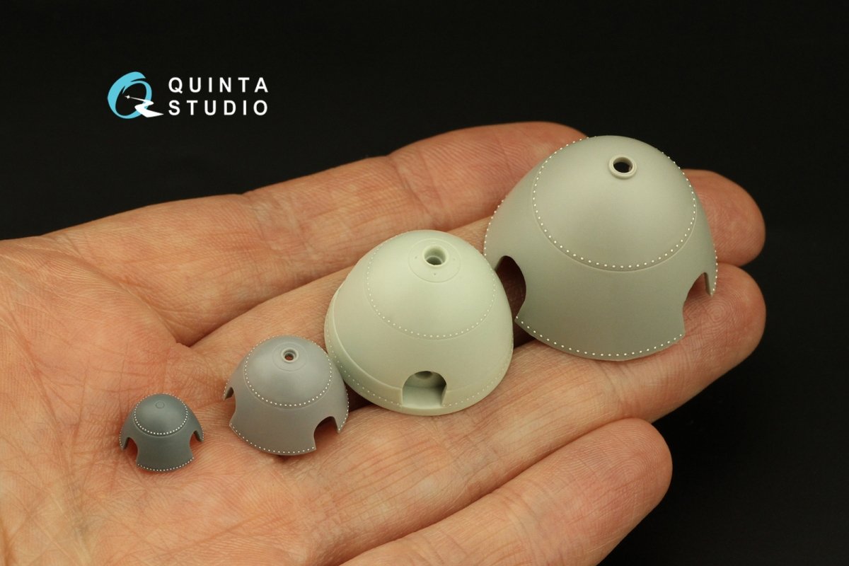 Quinta Studio QRV-042 Radial riveting rows (rivet size 0.25 mm, gap 1.0 mm, suits 1/24), White color 1/24 – obrázek 4