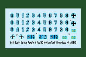 Hobby Boss 84840 German Pzkpfw IV Ausf.F2 Medium Tank 1/48 – Bild 3